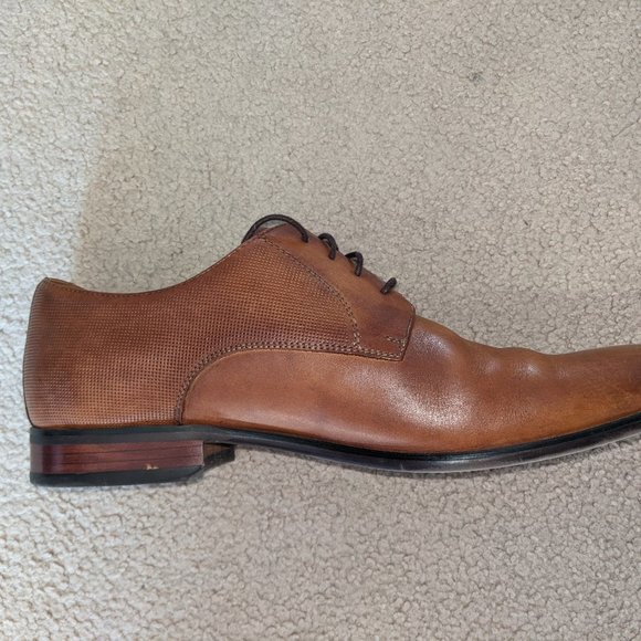 Florsheim Postino Men's Plain Toe Oxford Cognac Leather Dress Shoes 15150-221 - Picture 3 of 5